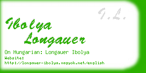 ibolya longauer business card